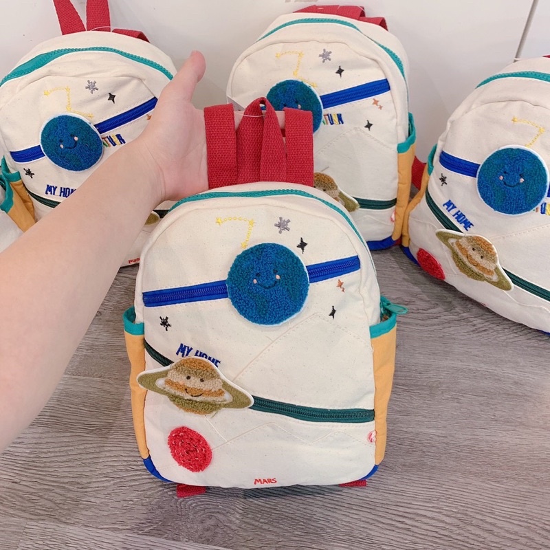 Balo zara hoạ tiết icon vũ trụ cho các bé ,mẫu mới nhất 2021
