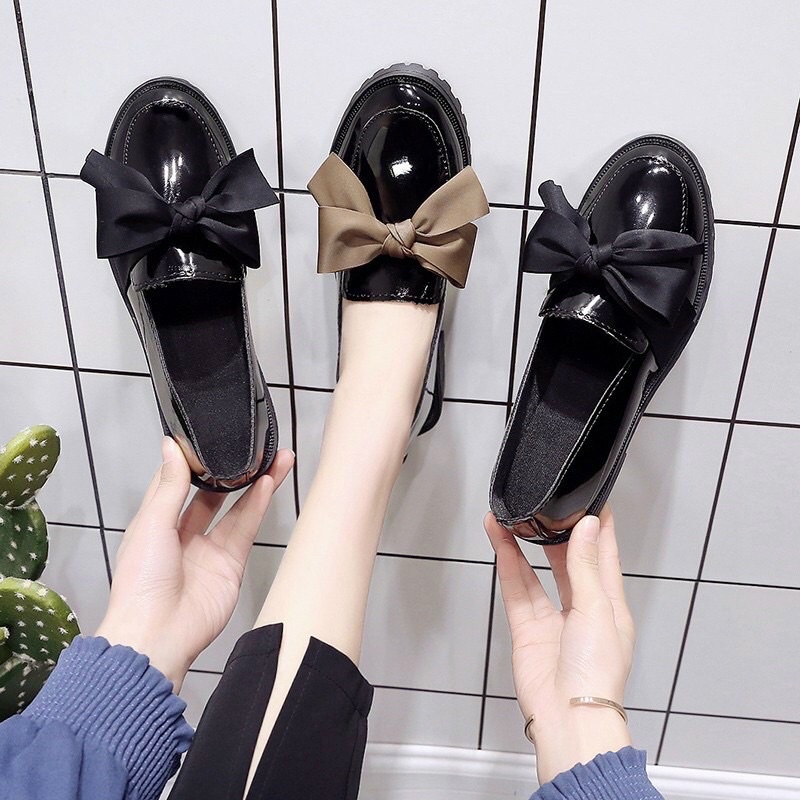 Giầy boot cổ ngắn  nữ nơ hót hít mẫu mới nhất siêu đẹp êm chân