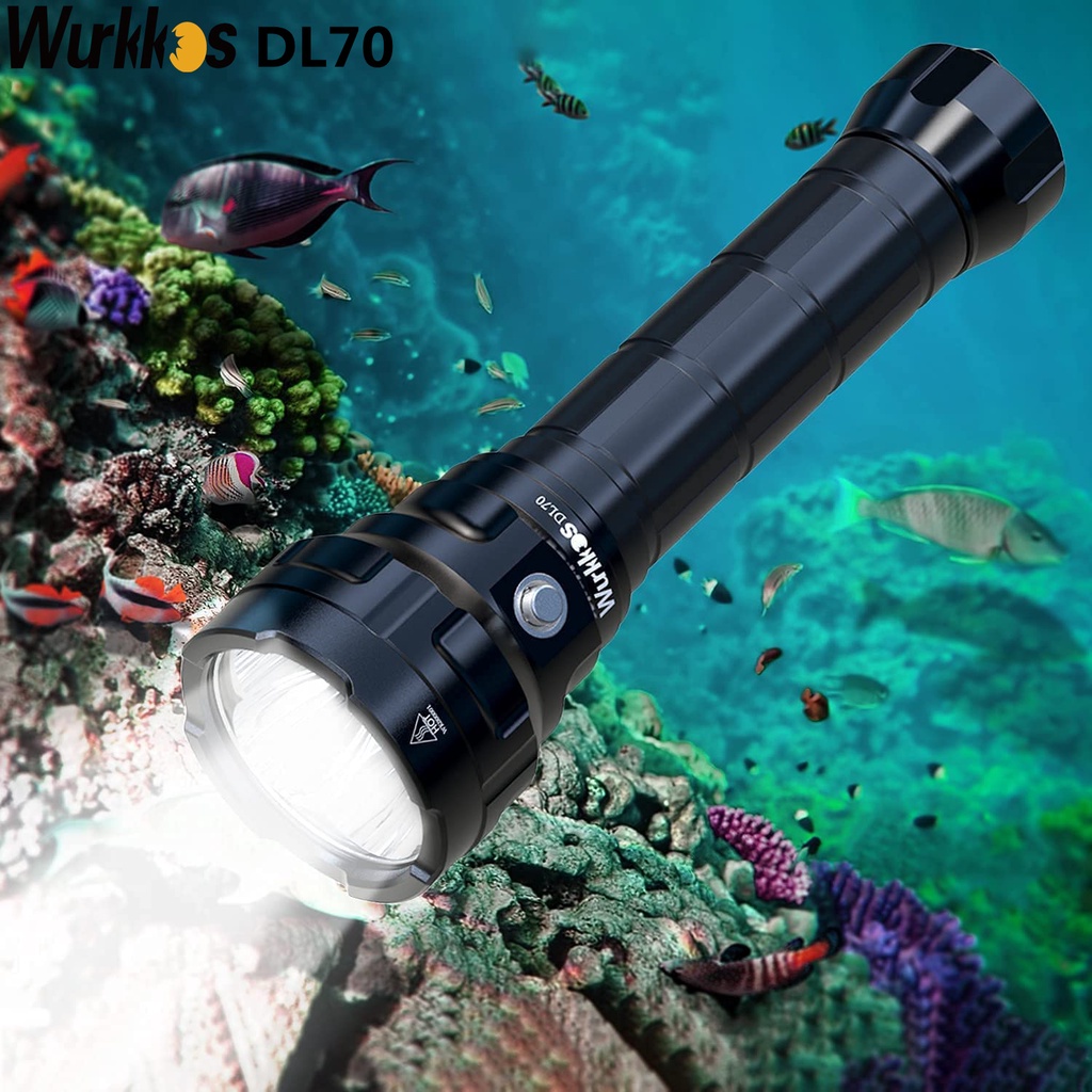 Đèn Pin Siêu Sáng 4 Chế Độ Wukkos DL70 13000lm 4  XHP50B 26650