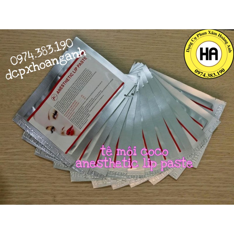 Miếng ủ môi Anesthetic ( ủ Coco) phun xăm của Singapore (10 miếng) |dcpxhoanganh | BigBuy360 - bigbuy360.vn