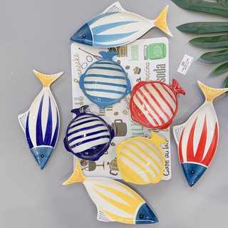 Bát sứ hình cá sọc dưa nhiều màu - Ăn dặm LINKLINK STORE