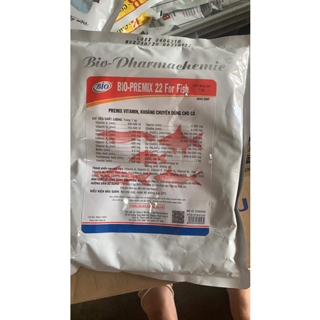 Khoáng Bio- Premix 22 cho cá gói 1kg