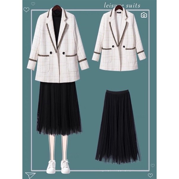 Áo dạ Tweed phối Quần suông 𝑭𝒓𝒆𝒆𝒔𝒉𝒊𝒑 M.M.D HÀNG THIẾT KẾ CAO CẤP | BigBuy360 - bigbuy360.vn