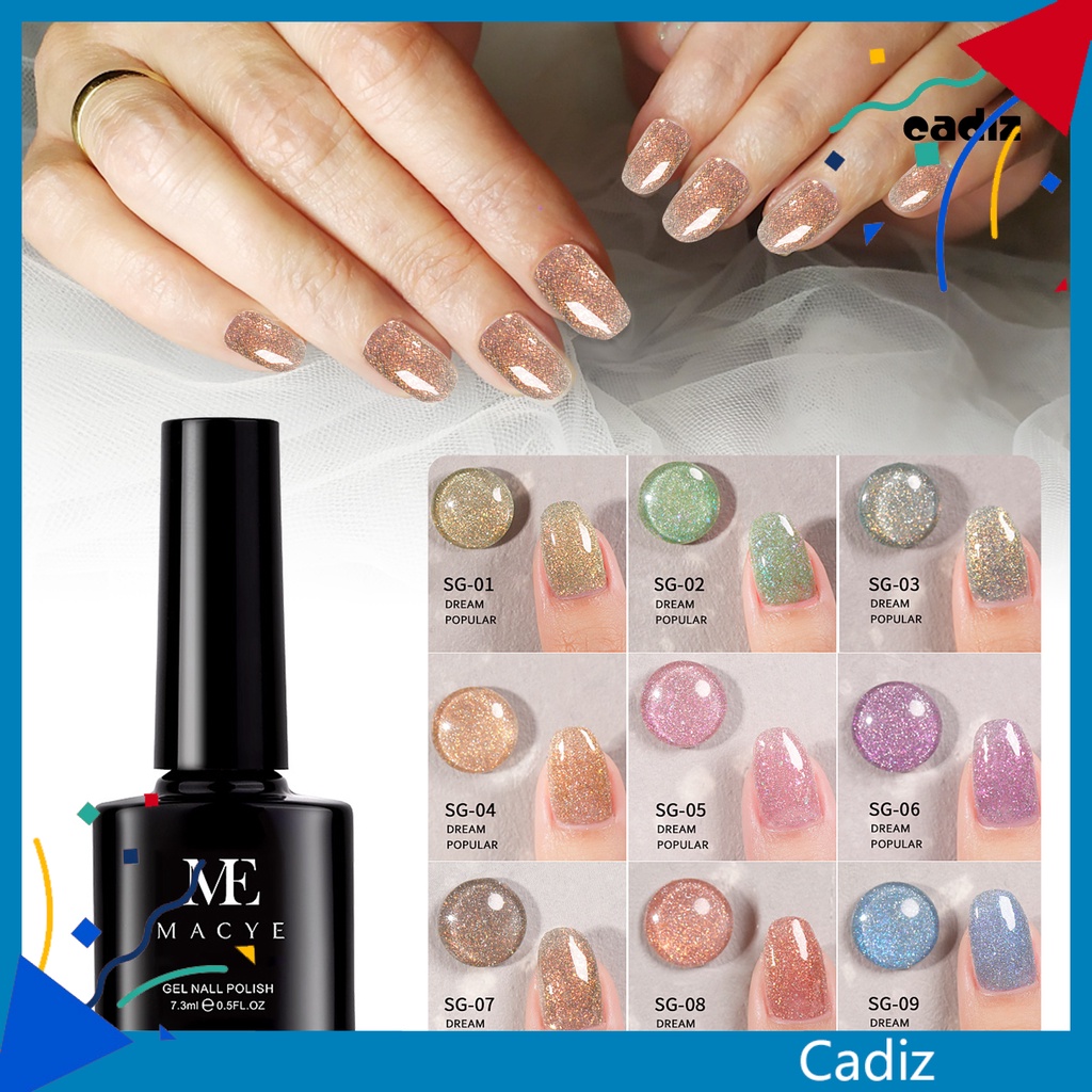 Gel Sơn Móng Tay 7.3ML Hiệu Ứng Lấp Lánh Nhiều Màu Sắc Thông Dụng Cho Nữ