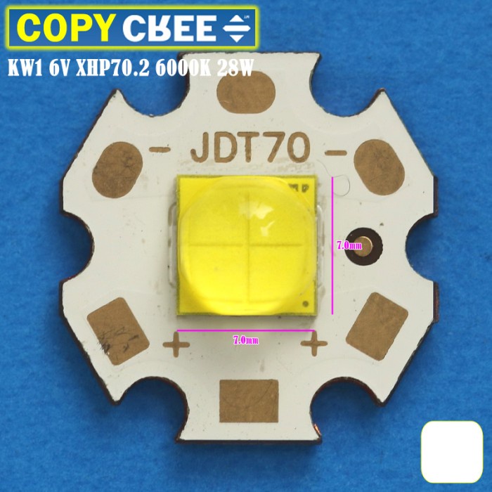 Đèn led cree 28w xhp 70.2 6000k 6v xhp70 2 20mm 4.8a chuyên dụng