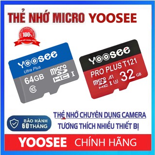 Thẻ Nhớ MicroSDHC 64GB 32GB YOOSEE Ultra Class 10 Chuyên Dụng Camera Tương Thích Nhiều Thiết Bị BẢO HÀNH 60 THÁNG