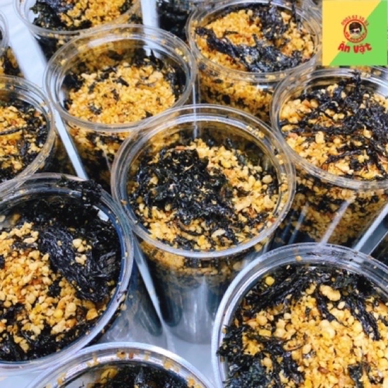 HỦ 200gr RONG BIỂN KHÔ CHÁY TỎI THƠM NGON