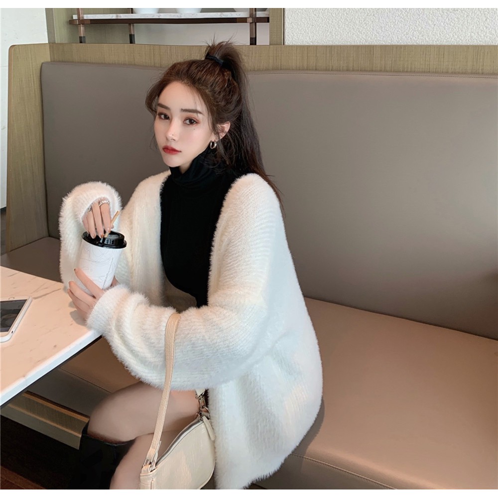 [Hàng order][Có ảnh thật] Áo len cardigan lông thỏ Ulzzang Hàn Quốc A152