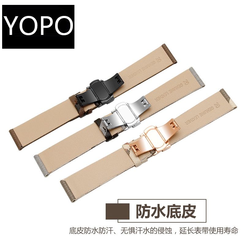 Dây Đeo Đồng Hồ BURBERRY BU19384 Bằng Da Thật Thời Trang Cho Nam Và Nữ