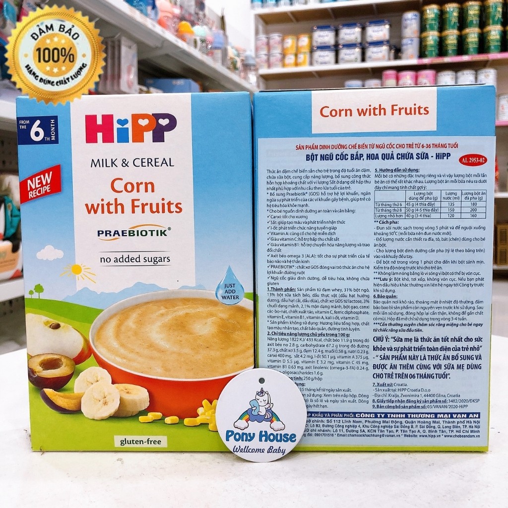 Bột ăn dặm HiPP 250g - Đủ vị Cho Bé Từ 4 Tháng 6 Tháng Date 2023