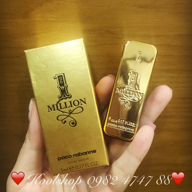 Mini 5ml Nước hoa nam 1 Million Paco Rabanne EDT 5ml