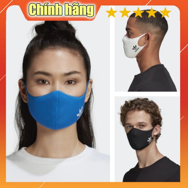 Khẩu trang Adidas Originals chính hãng Unisex vải cao cấp kháng khuẩn 2 lớp tái sử dụng Freesize | BigBuy360 - bigbuy360.vn