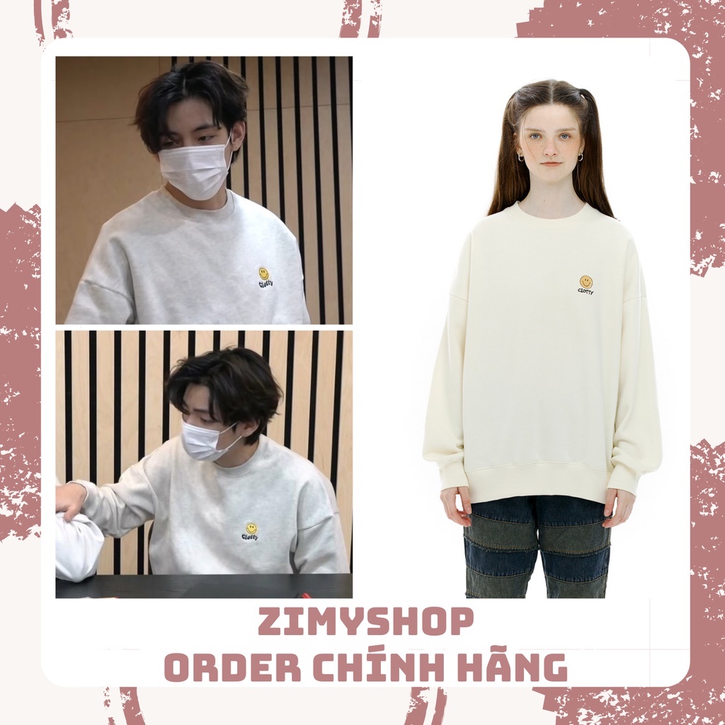 ÁO SWEATER CLOTTY SMILE LOGO TAEHYUNG BTS l ORDER CHÍNH HÃNG