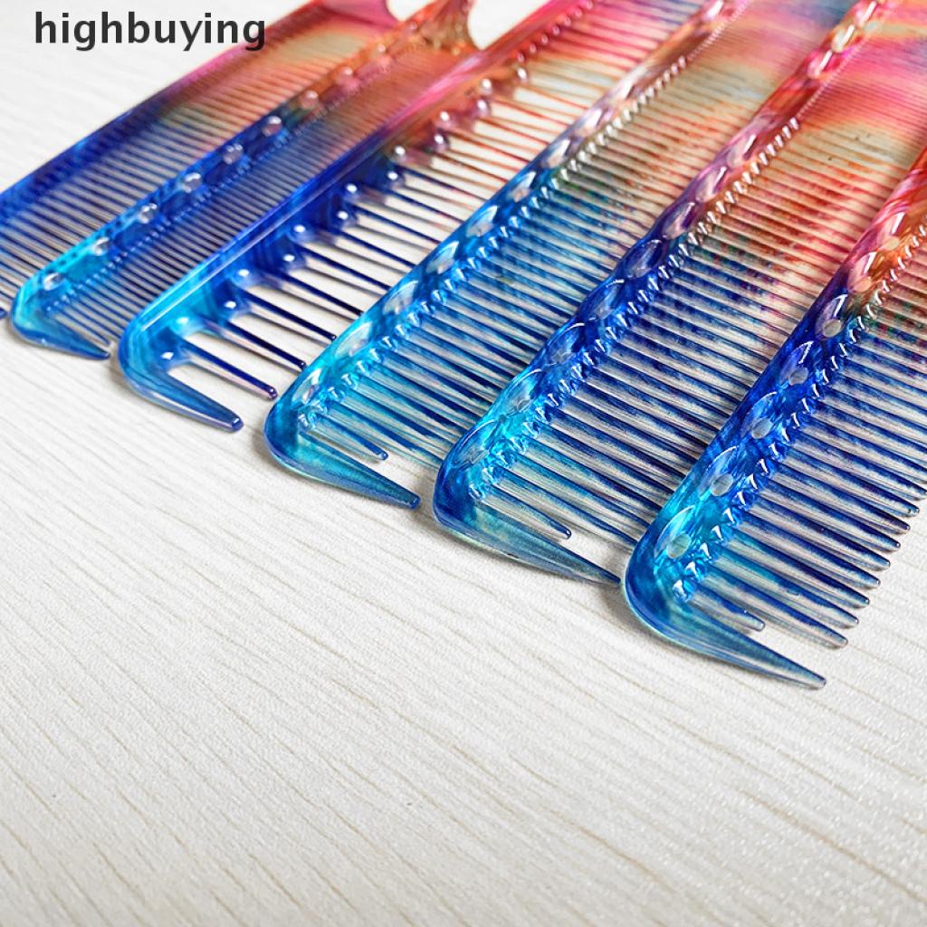 Lược Chải Tóc Răng Thưa Màu Cầu Vồng Tạo Kiểu Chuyên Dụng