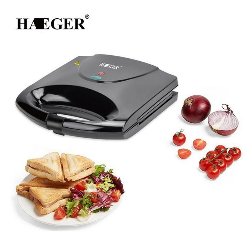 Máy Kẹp Ép Bánh Mỳ Haeger , Máy Nướng Bánh Sandwich Đa Năng Tiện Lợi