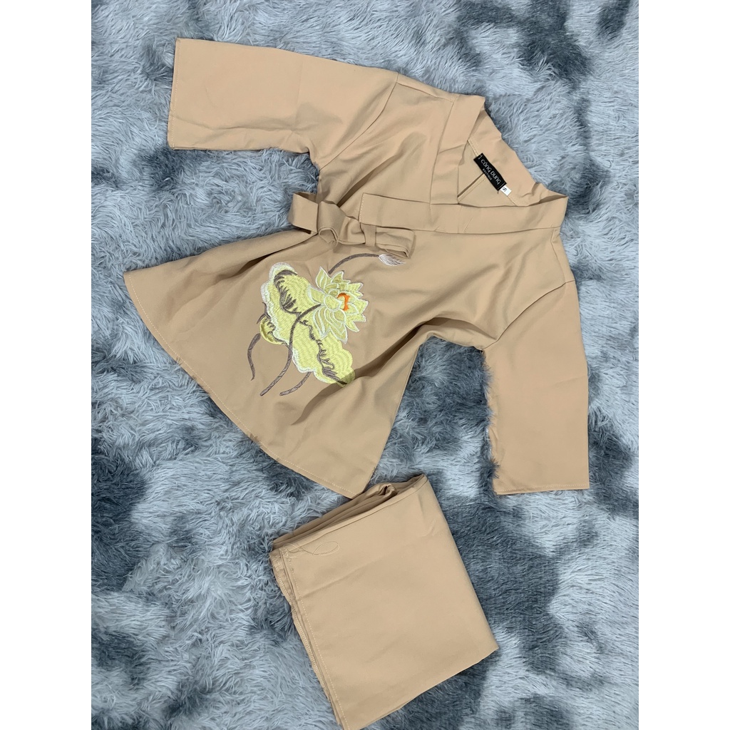 ĐỒ LAM ĐI CHÙA Thêu Sen Tim Nơ S7