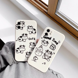 Ốp lưng iphone silicon Bò sữa Good time cute N13