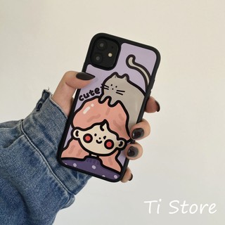 Ốp Lưng Girl Cute Cat iP [ TI STORE ]