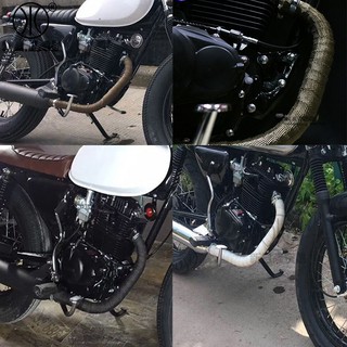 Dây bố ốp cổ pô xe chống nóng màu vàng kim dài 10met