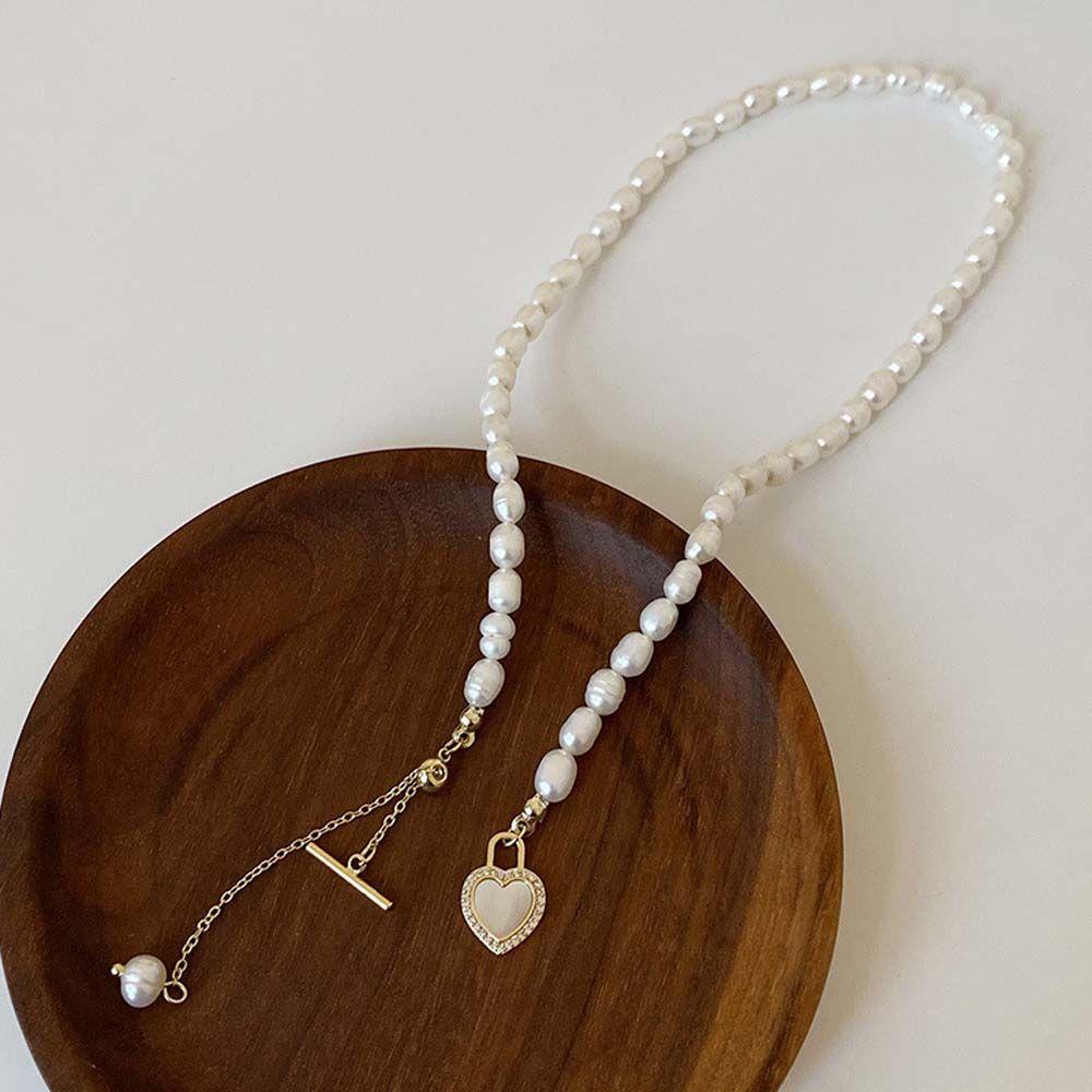 AROMA Vòng Cổ Choker Đính Vỏ Sò Ngọc Trai Thanh Lịch Thời Trang Cho Nữ