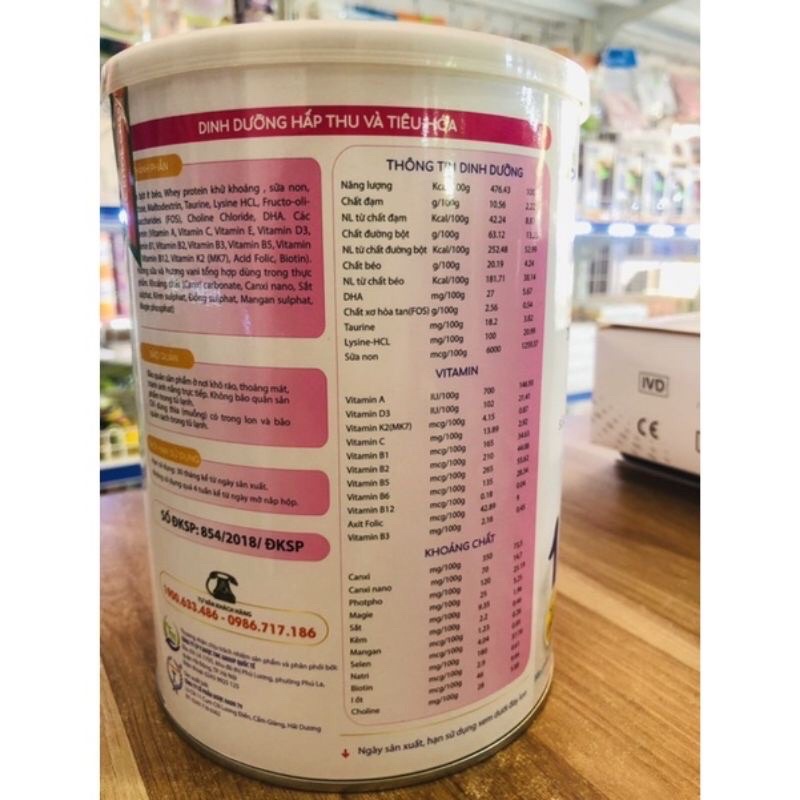 Sữa Baamilk kids dành cho trẻ sinh non , nhẹ cân , thiếu hoặc mất sữa mẹ  lon400g / lon 900g