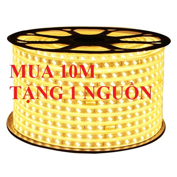 1 MÉT ĐÈN LED 2 HÀNG BÓNG , HẮT TRẦN ,QUẤN CÂY... ỐNG NHỰA 220V ( MUA 10M TẶNG NGUỒN )