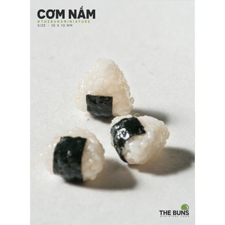 Mô Hình Miniature Cơm Nắm Bằng Đất Sét 10x10mm