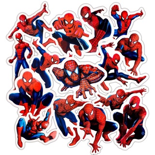 Bộ sticker Spider Man người nhện chống thấm nước trang trí mũ bảo hiểm, đàn, guitar, ukulele, điện thoại laptop