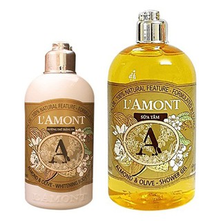 Combo Sữa tắm 500ml và Sữa Dưỡng Thể 250ml LAmont En Provence Hương Hạnh Nhân