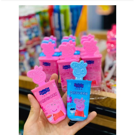 SET 2 CHIẾC KẸO MÚT QUE KEM PEPPA PIG NHIỀU VỊ