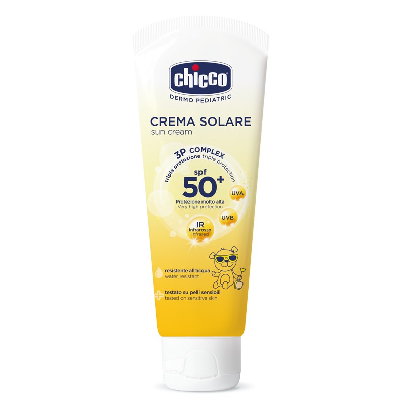 Kem chống nắng Chicco cho bé từ 0 tháng với ba tác động SPF 50+