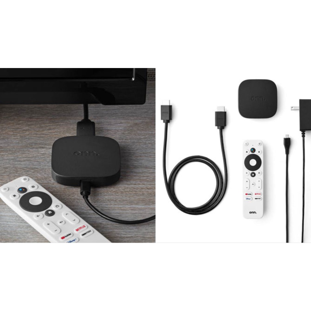 TV box Walmart Onn Android 4k support full Google Netflix