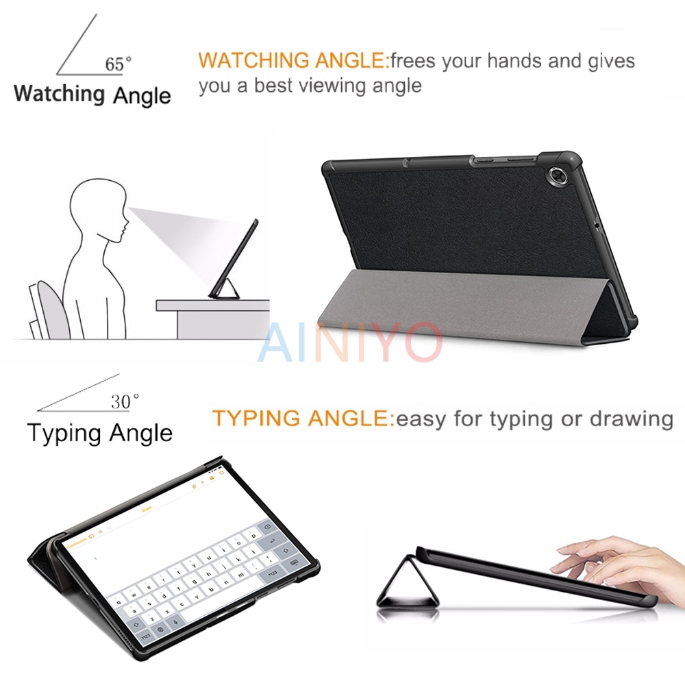 Ốp Bao Da Máy Tính Bảng Nắp Gập Từ Tính Siêu Mỏng Cho Lenovo Tab M10 FHD Plus TB-X606F TB-X606X 10.3 "