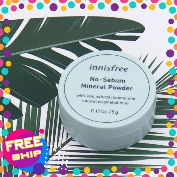 Phấn Phủ Kiềm Dầu Bột Khoáng Innisfree No Sebum Mineral Powder 5g