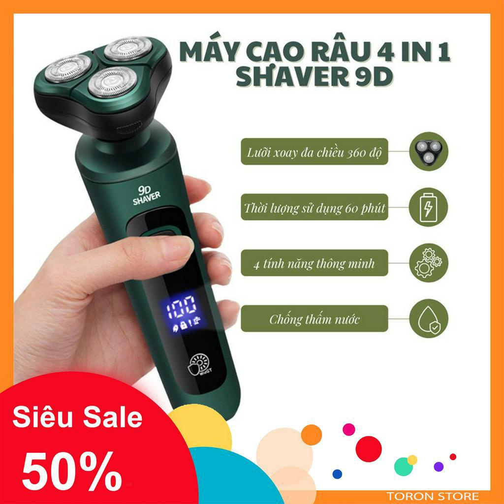 Máy Cạo Râu đa năng 9D SHAVER tặng kèm phụ kiện  - Máy Cạo Râu Đa Năng 4 Trong 1 Hàng Cao Cấp