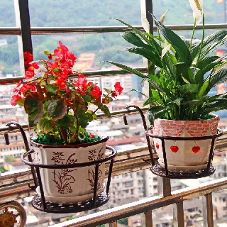 Kệ hoa ban công,giỏ treo hoa giá để hoa bằng sắt ko gỉ  Tha hồ để ngoài trời mưa nắng