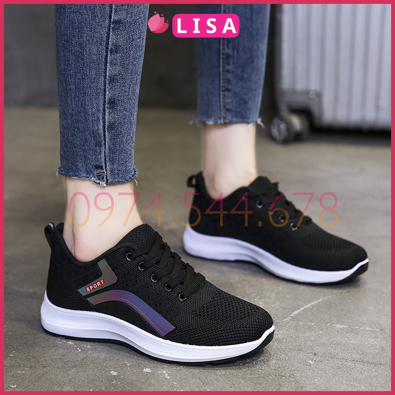 Giày Thể Thao Nữ, Giày Sneaker Phối Lưới Thoáng Khí, Cổ Thấp Kiểu Dáng Năng Động, Lisa M82