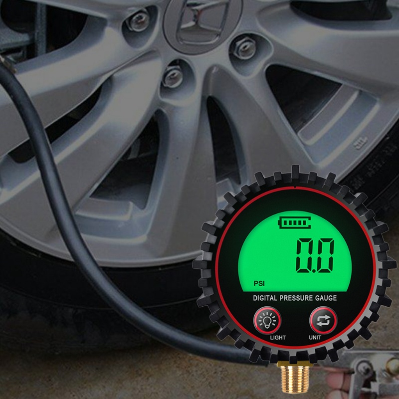 Đồng Hồ Đo Áp Suất Không Khí Kỹ Thuật Số Với Đầu Nối NPT Chính Xác 1% Powe 0-255psi 1%