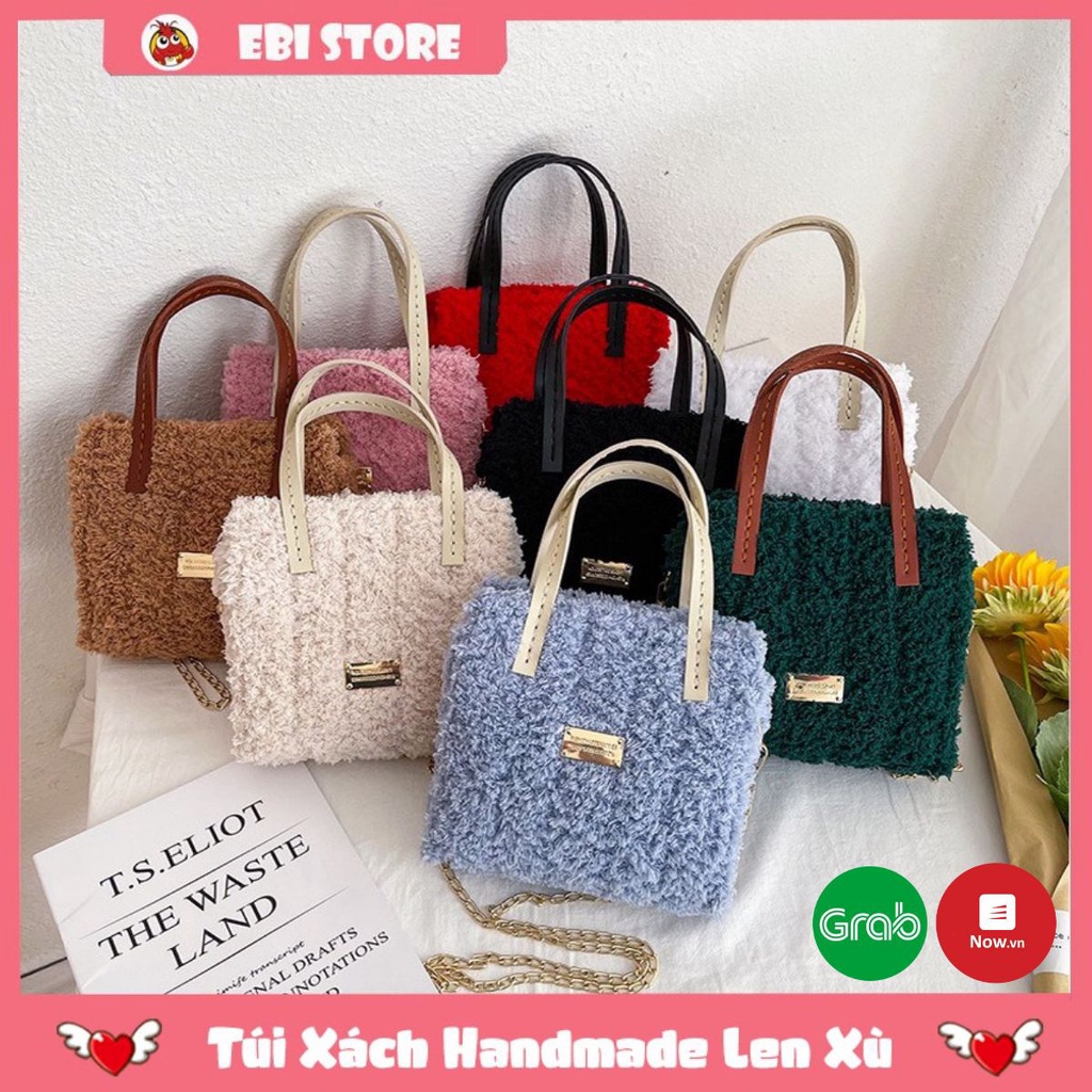 [Mua 1 Tặng 1] Túi Xách Handmade Bông Xù Quai Dây Da ❤️ FREESHIP ❤️ Set nguyên liệu làm túi DIY Thời Trang Nữ ❤️