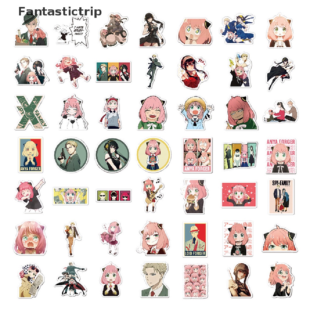 Set 100 Sticker Hoạt Hình SPY x FAMILY Dán Trang Trí