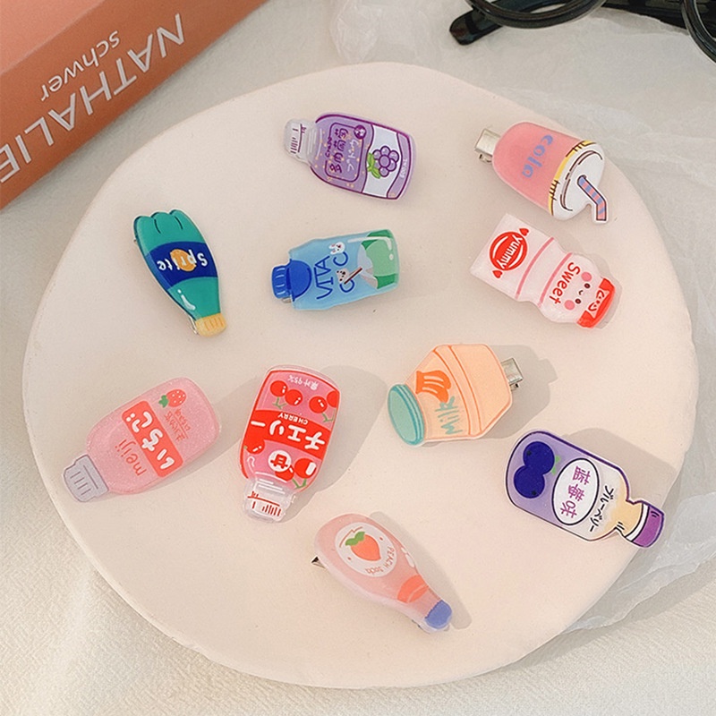 Người đẹp hàn quốc Kẹp tóc mỏ vịt thiết kế kiểu chai nước dễ thương phong cách Hàn Quốc thời trang dành cho nữ Thích hợp cho cả người lớn và trẻ em