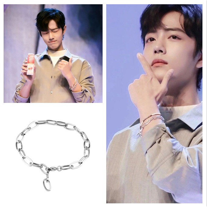 XIJING Vòng đeo tay phong cách thời trang cho nam bằng thép không gỉ chất lượng cao