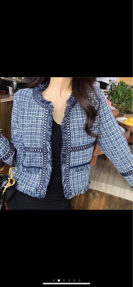 Áo khoác dạ tweed tua rua dáng ngắn hàng Qc( ảnh thật 3-7) | BigBuy360 - bigbuy360.vn