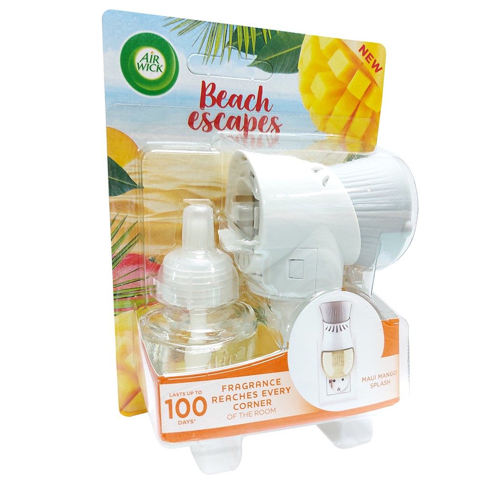 Bộ khuếch tán tinh dầu tự động Air Wick Maui Mango Splash 19ml QT08183 - đào, xoài Maui, thơm phòng, cắm điện