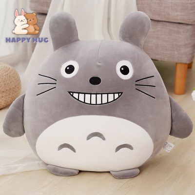 Thú bông Totoro gối ôm dễ thương Size 30x36cm, siêu mềm mịn - Happy Hug