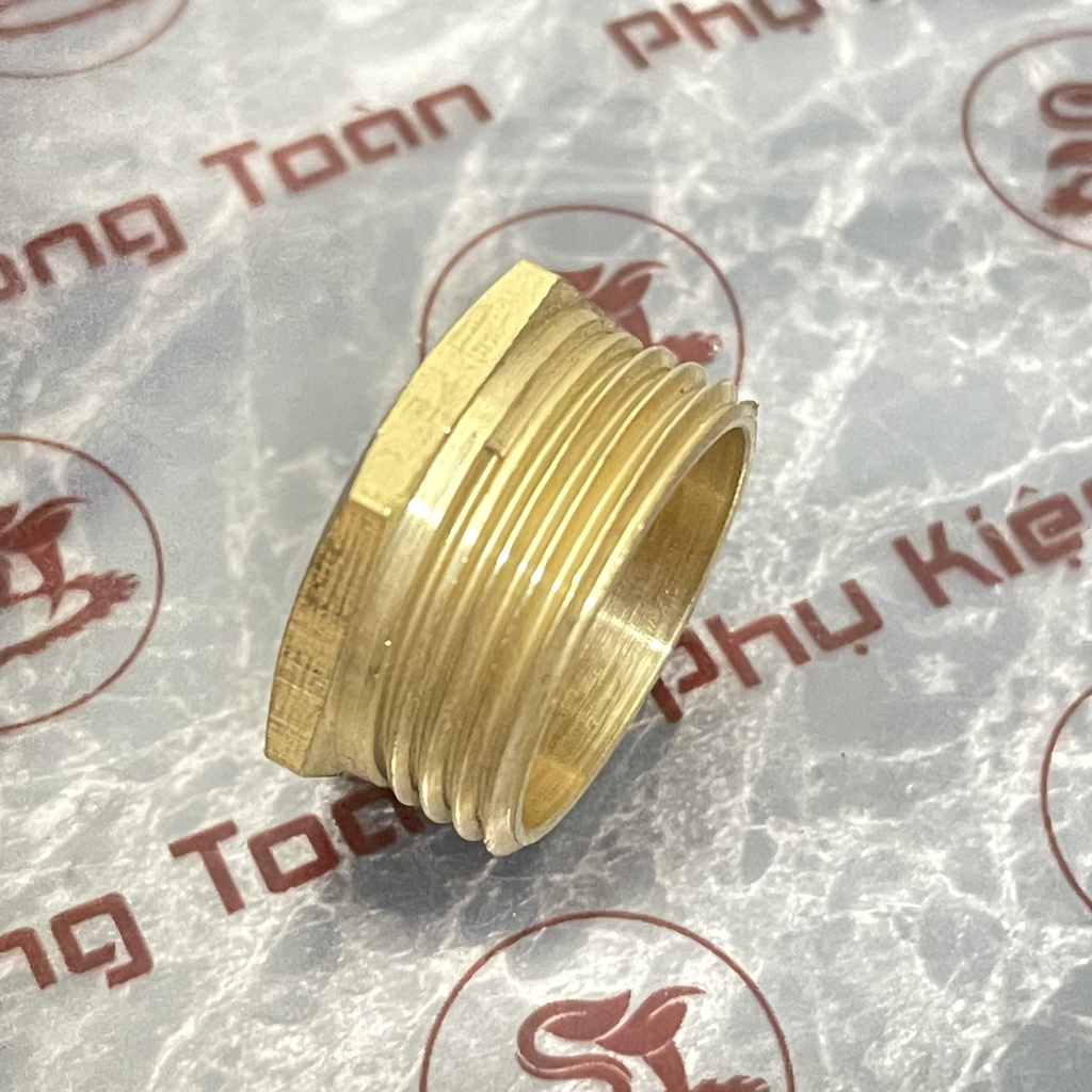 [BỊT REN NGOÀI] Nút đầu bịt ren ngoài ngặn chặn dòng chảy khí nén ren BSP - Bằng đồng (Brass pipe fitting plug cap male)