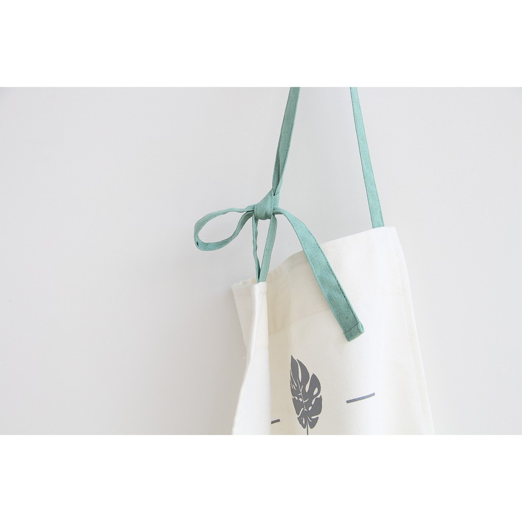Tạp dề cotton có túi họa tiết sọc thơm- hatimoon - HTD34209