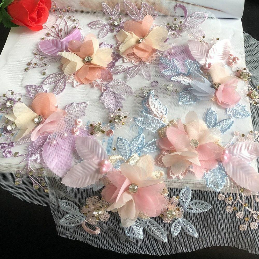 Miếng Dán Trang Trí Cổ Áo Họa Tiết Hoa Xinh Xắn Chất Lượng Cao