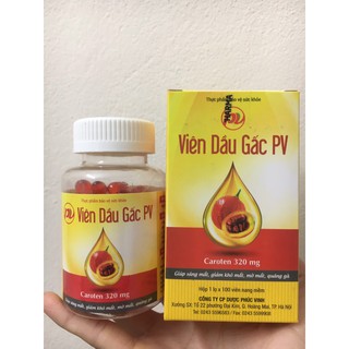 Dầu gấc phúc vinh sáng mắt đẹp da (Lọ 100 viên)