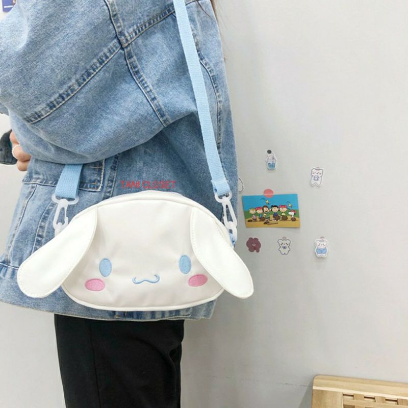 Túi Đeo Chéo Vải Canvas Mini Sanrio Cinnamoroll